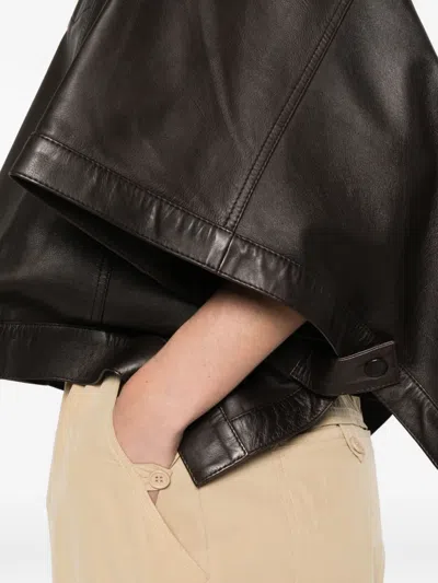Bully Flap-pocket Jacket In Brown