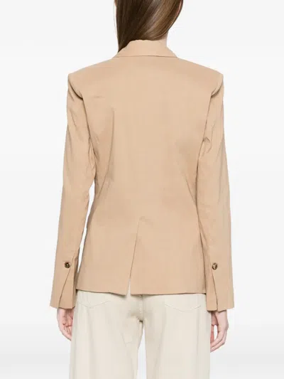 Pinko Button Flax Blazer In Neutral