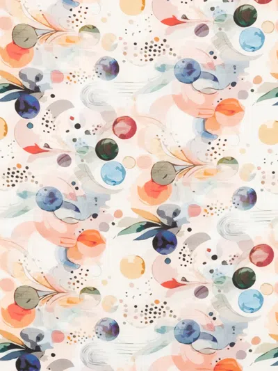 D'aniello Patterned Border Scarf In Multi