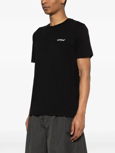 Off-white Slim Fit Scratch Arrow Graphic T-shirt In Black