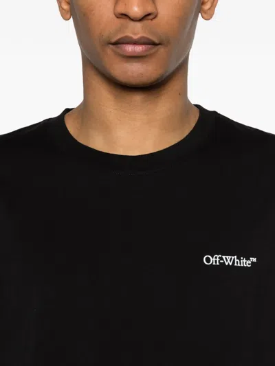 Off-white Slim Fit Scratch Arrow Graphic T-shirt In Black