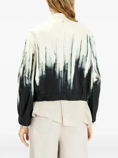 High Jack-coat Buttoned Graphic Bomber Jacket In Multi