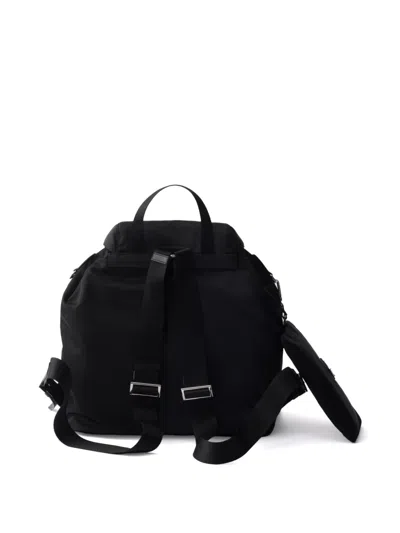 Prada Womens Black Re-nylon Medium Woven Backpack In Black