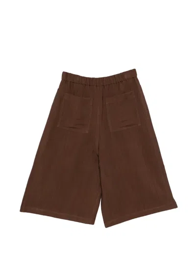Alysi Elasticated Trousers In Brown