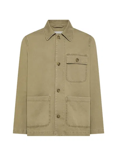 Seventy Buttoned Patch-pocket Overshirt In Neutral