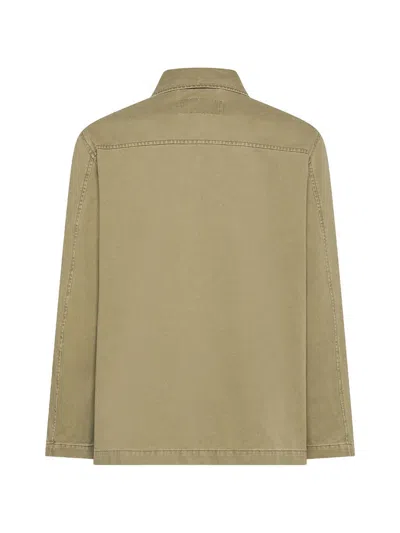 Seventy Buttoned Patch-pocket Overshirt In Neutral