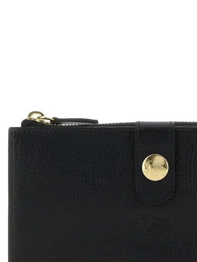Il Bisonte Continental Wallet In Black
