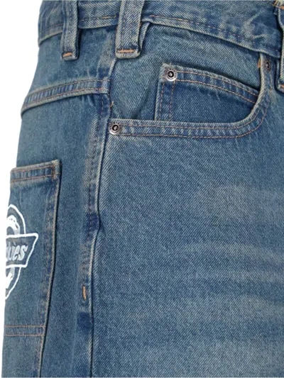 Dickies Logo Patch Jeans In Blue