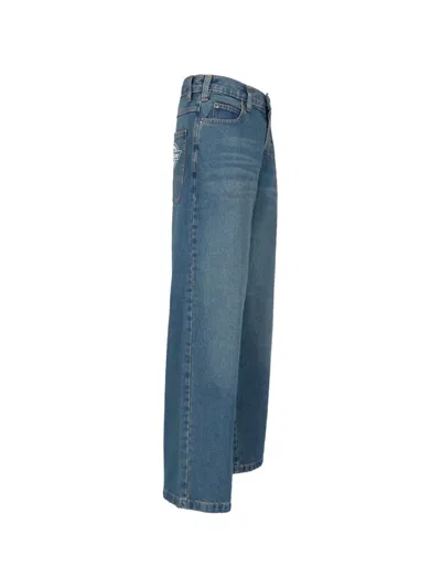 Dickies Logo Patch Jeans In Blue