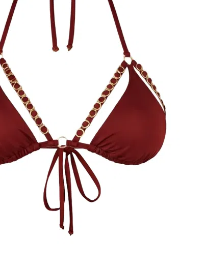 Mazzei Chain Triangle Bikini In Red