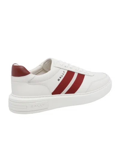 Bally Raise Sneaker In Plain Calf Leather In White