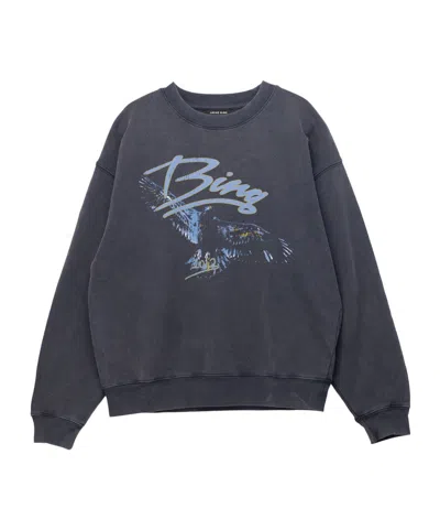 Anine Bing Vintage-inspired Graphic Eagle Sweatshirt In Blue
