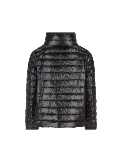Herno High Collar Down Jacket In Black