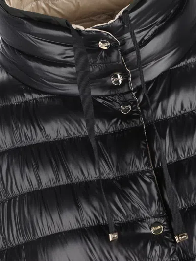 Herno High Collar Down Jacket In Black