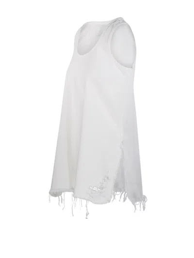 Darkpark Distressed Vest In White