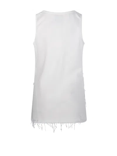 Darkpark Distressed Vest In White