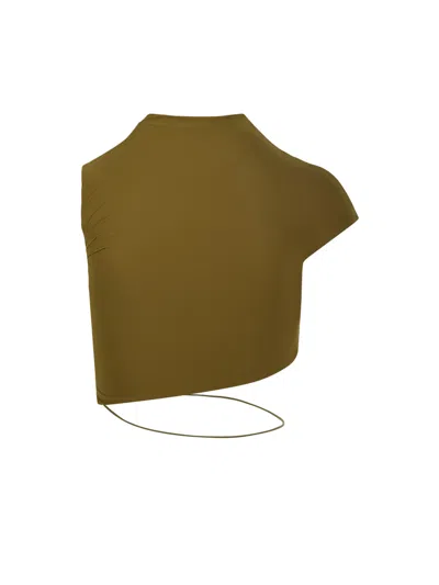 Amazuìn Aliukg Draped One-shoulder Top In Green