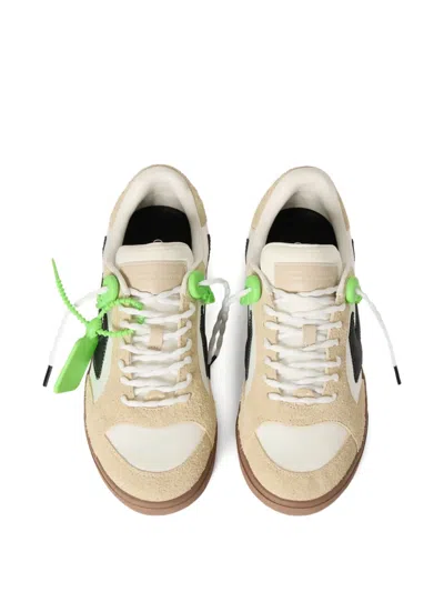 Off-white Beige End Of Play Suede Sneakers In Neutral