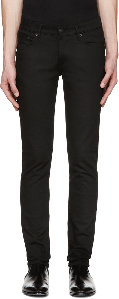 Burberry Straight-leg Distressed Detail Jeans In Black