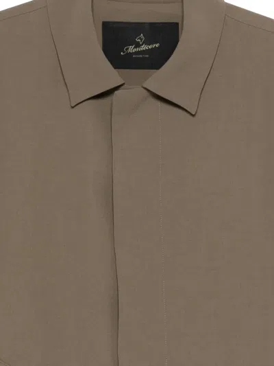 Montecore Buttoned Pocket Coat In Brown