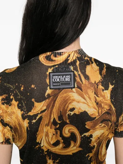 Versace Jeans Couture Baroque-print T-shirt In Multi