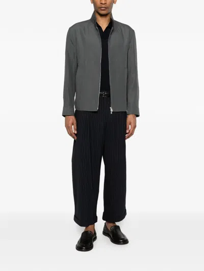 Lardini Zip Collar Jacket In Multi