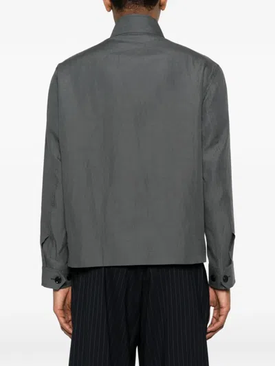Lardini Zip Collar Jacket In Multi