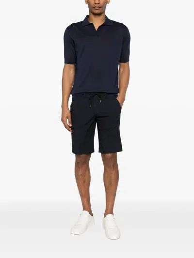 Lardini Open Collar T-shirt In Blue