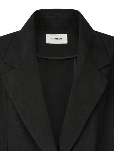 Tomboy Back Slit Jacket In Black