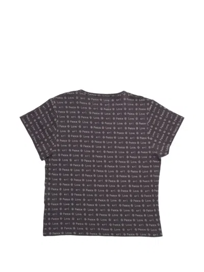 Erl Printed T-shirt In Brown