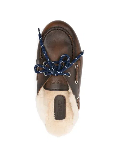 Posa Lace-up Mules In Multi