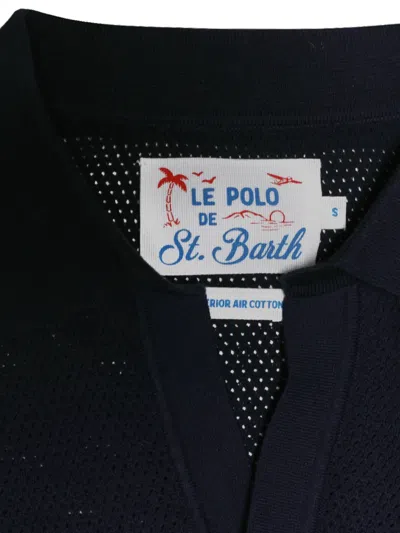 Mc2 Saint Barth Collar T-shirt In Blue