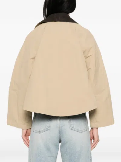 La Piscine Collared Jacket In Brown