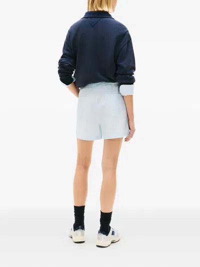 Tommy Hilfiger Striped-pattern Drawstring-fastening Shorts In Blue