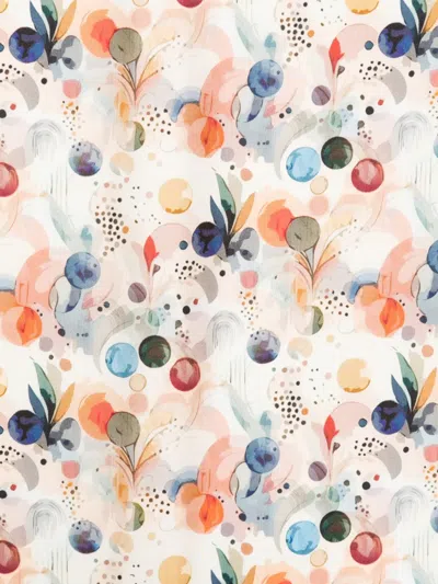 D'aniello Abstract-pattern Silk Scarf In White