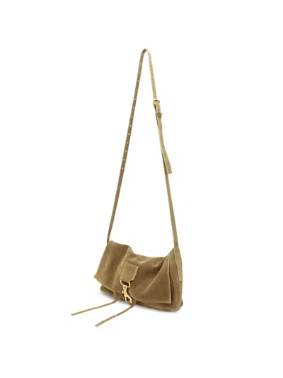 Radica Studio Buttery Suede Bag With Adjustable Drawstring In Brown