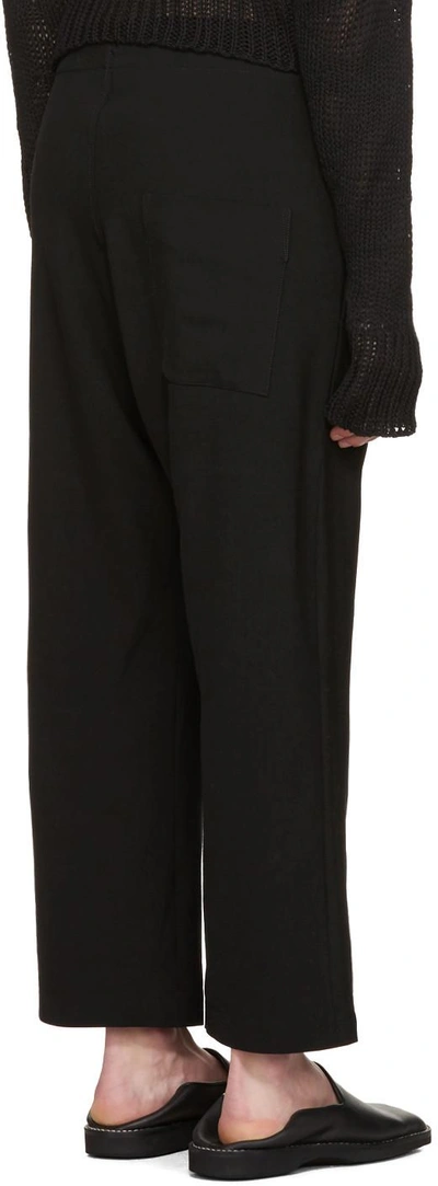Shop Ann Demeulemeester Black Belted Trousers