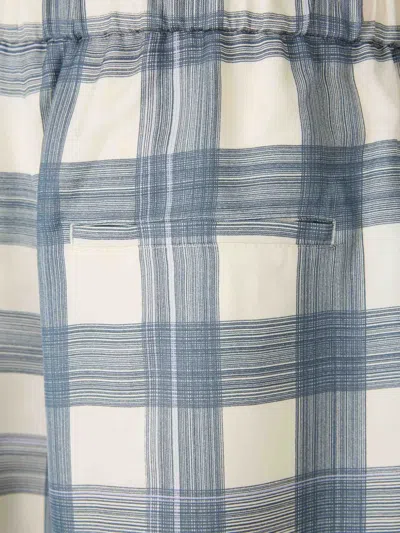 Jil Sander Check-pattern Shorts In Blue