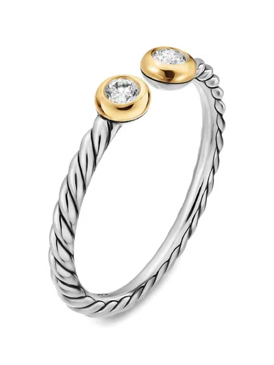 David Yurman Cable Open Round Ring In Silver