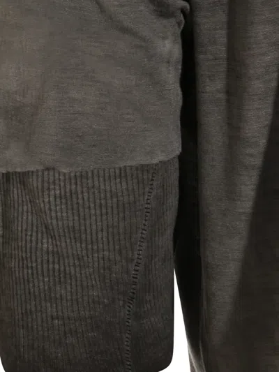Thom Krom Ribbed Panel T-shirt In Gray