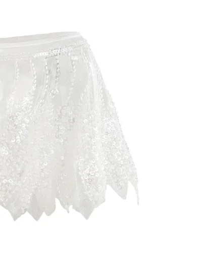 Tulleen Sequin Tie Front Stole In Pattern