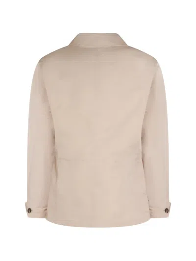 Eleventy Button Pocket Jacket In Brown