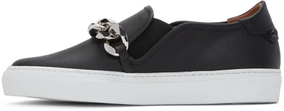 Shop Givenchy Black Chain Skate Slip-on Sneakers