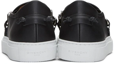 Shop Givenchy Black Chain Skate Slip-on Sneakers