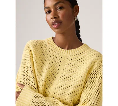 Levi's Gaelle Crochet Pullover In Yellow