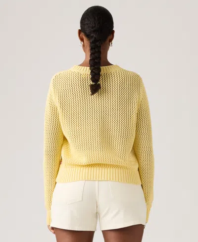Levi's Gaelle Crochet Pullover In Yellow