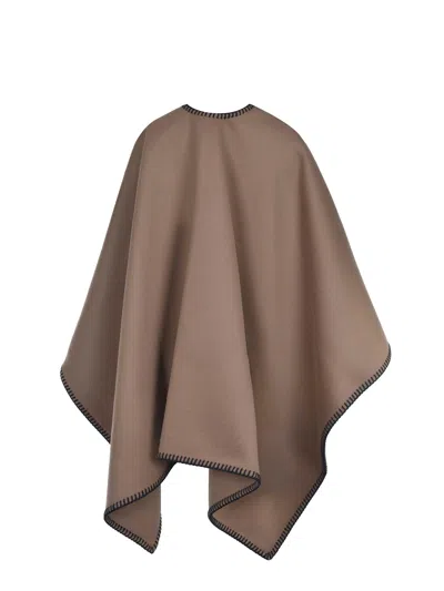 Max Mara "mxacolomba" Cape In Brown