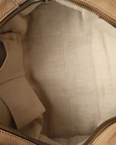 Gucci Suede Twice Python Hand Bag In Sand