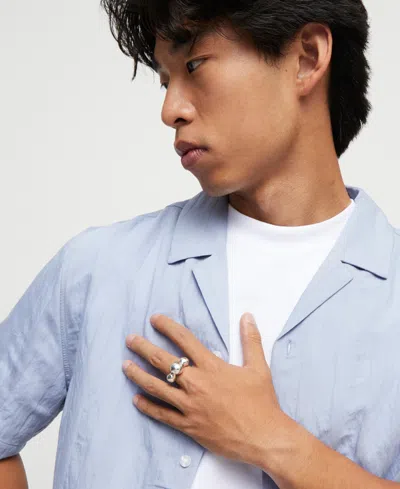 Unode50 Silver-plated Ring With Three Central Balls In Silver