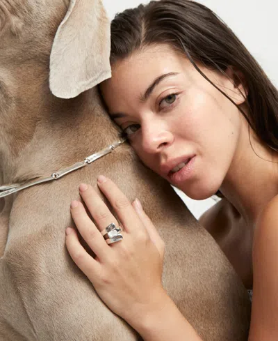 Unode50 Silver-plated Ring In Silver